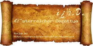 Österreicher Dorottya névjegykártya