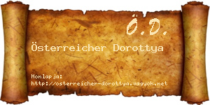 Österreicher Dorottya névjegykártya